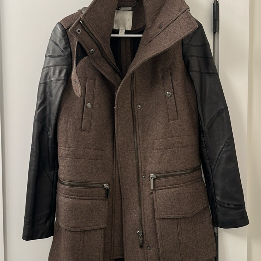 Ashley B. Wool & Leather Jacket. Size XS.